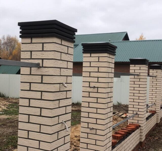 Колпак Zking Бона ХайТек Коричневый на столб 1.5х1.5 кирпича (385х385мм) в Норильске фото