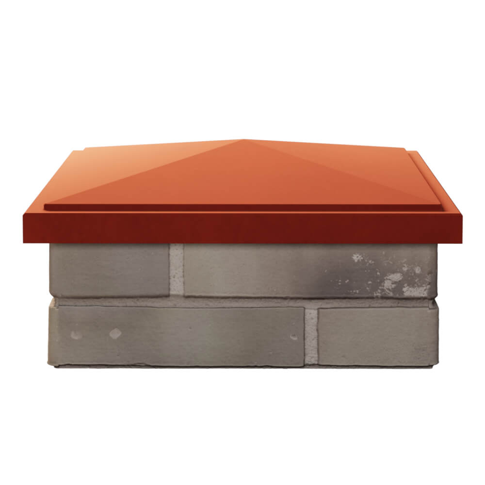 Колпак Zking БонаМоно Красный на столб 1.5х1.5 кирпича (385х385, 400х400мм) Норильск фото