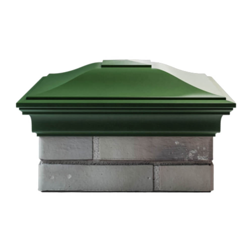 Колпак Zking Монблан Зеленый на столб 1.5х1.5 еврокирпича 0.7НФ (355х355мм) Норильск фото