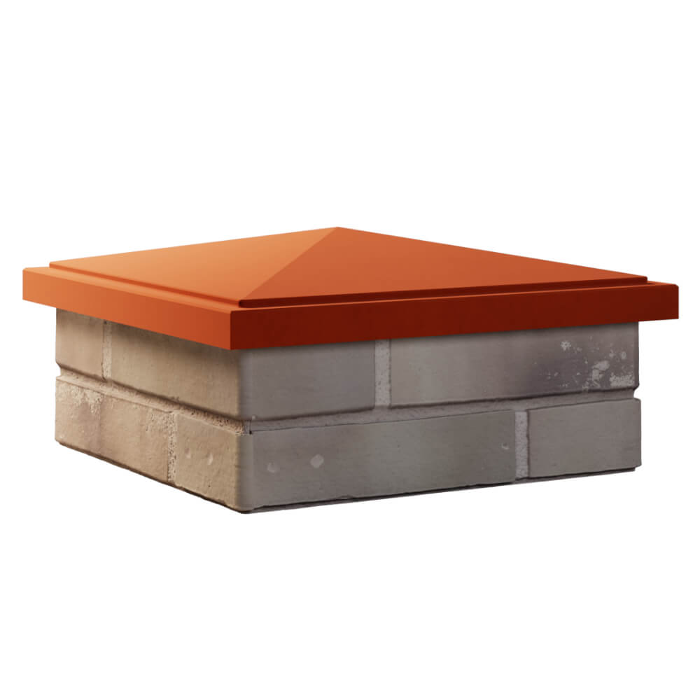 Колпак Zking БонаМоно Красный на столб 1.5х1.5 кирпича (385х385, 400х400мм) в Норильске фото