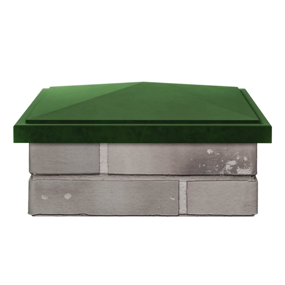 Колпак Zking БонаМоно Зеленый на столб 1.5х1.5 кирпича (385х385, 400х400мм) Норильск фото