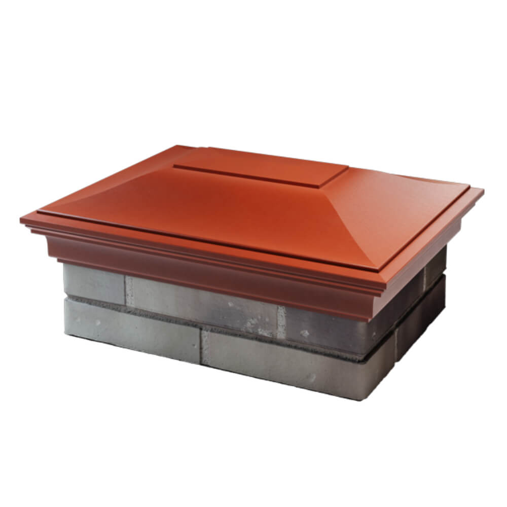 Колпак Zking Монблан Красный на столб 2х1.5 кирпича (515х385мм) в Норильске фото