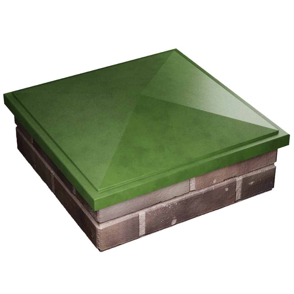 Колпак Zking БонаМоно Зеленый на столб 2х2 кирпича (515х515, 530х530мм) в Норильске фото