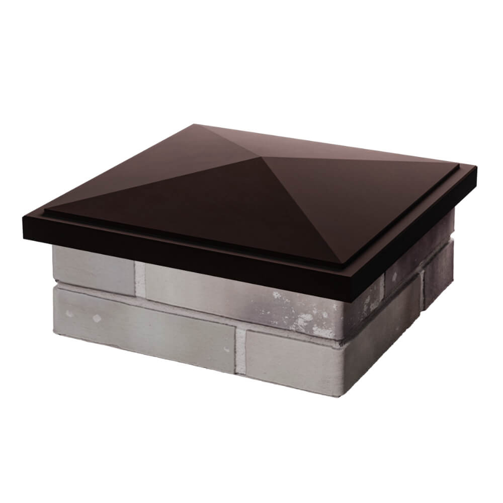 Колпак Zking БонаМоно Коричневый на столб 1.5х1.5 кирпича (385х385, 400х400мм) в Норильске фото