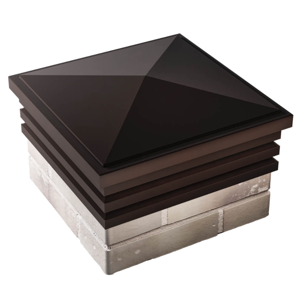 Колпак Zking Бона ХайТек Коричневый на столб 1.5х1.5 кирпича (385х385мм) в Норильске фото