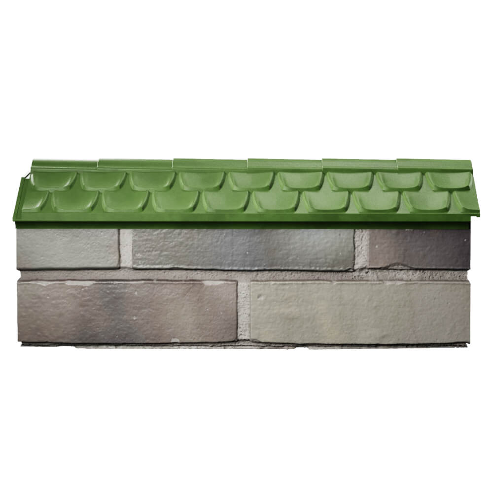 Парапет Zking Эльбрус Зеленый с посадкой на 0.5 кирпича (130мм) в Норильске фото