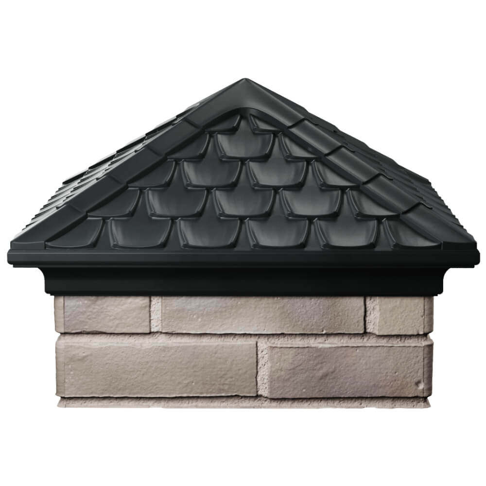 Колпак Zking Эльбрус Черный на столб 1.5х1.5 кирпича (385х385мм) Норильск фото