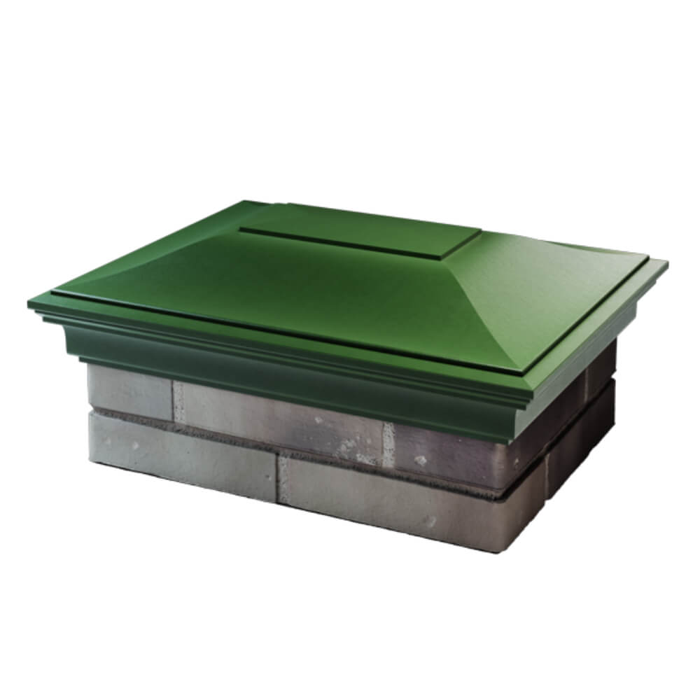 Колпак Zking Монблан Зеленый на столб 2х1.5 кирпича (515х385мм) в Норильске фото