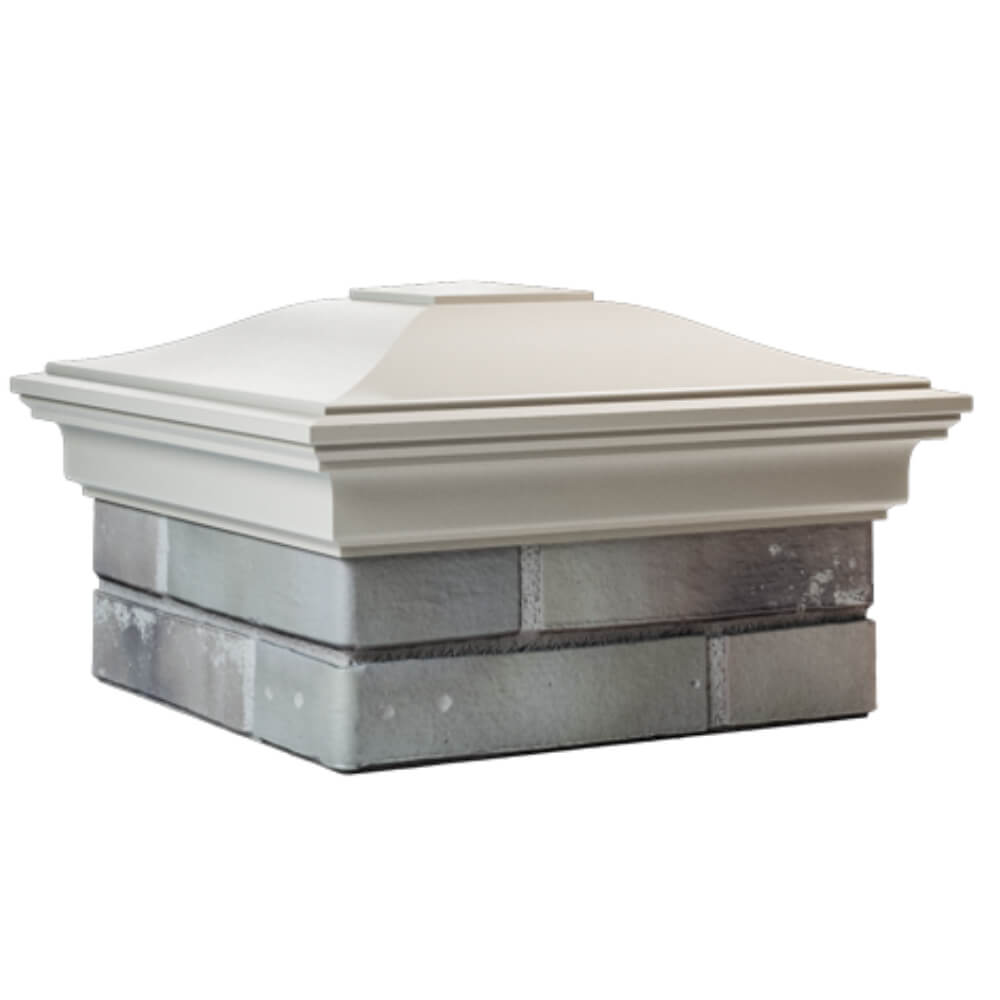 Колпак Zking Монблан Бежевый на столб 1.5х1.5 кирпича (385х385мм) в Норильске фото