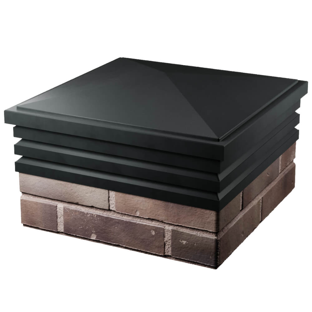 Колпак Zking Бона ХайТек Черный на столб 2х2 кирпича (513х513мм) в Норильске фото