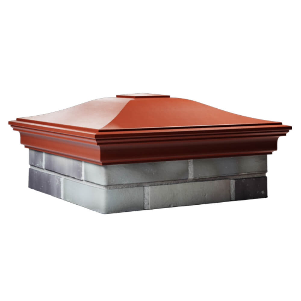 Колпак Zking Монблан Красный на столб 2х2 кирпича (515х515мм) в Норильске фото