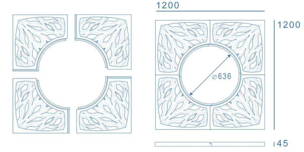 Приствольная решетка для дерева ZKING CRUST 1.2х1.2м Черная в Норильске фото