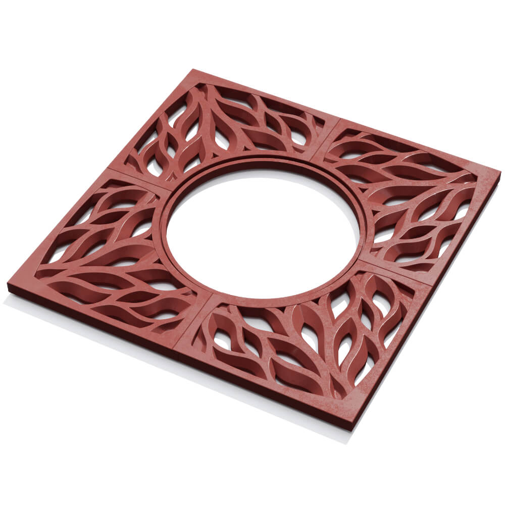 Приствольная решетка для дерева ZKING CRUST 1.2х1.2м Красная в Норильске фото