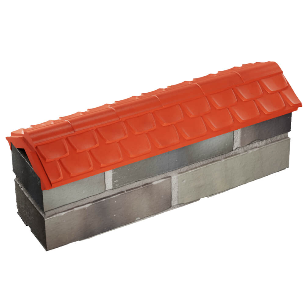 Парапет Zking Эльбрус Красный с посадкой на 0.5 кирпича (130мм) в Норильске фото