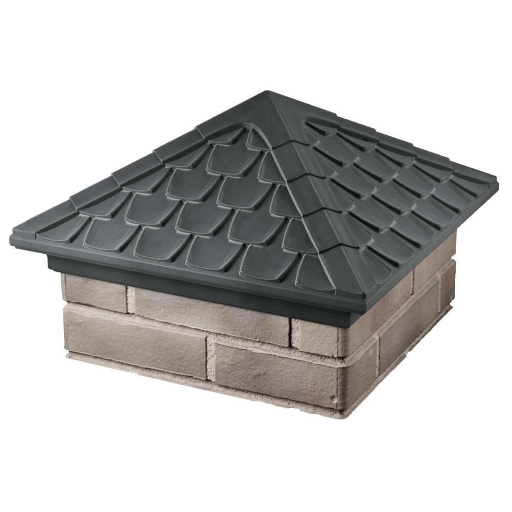 Колпак Zking Эльбрус Серый на столб 1.5х1.5 кирпича (385х385мм) в Норильске фото