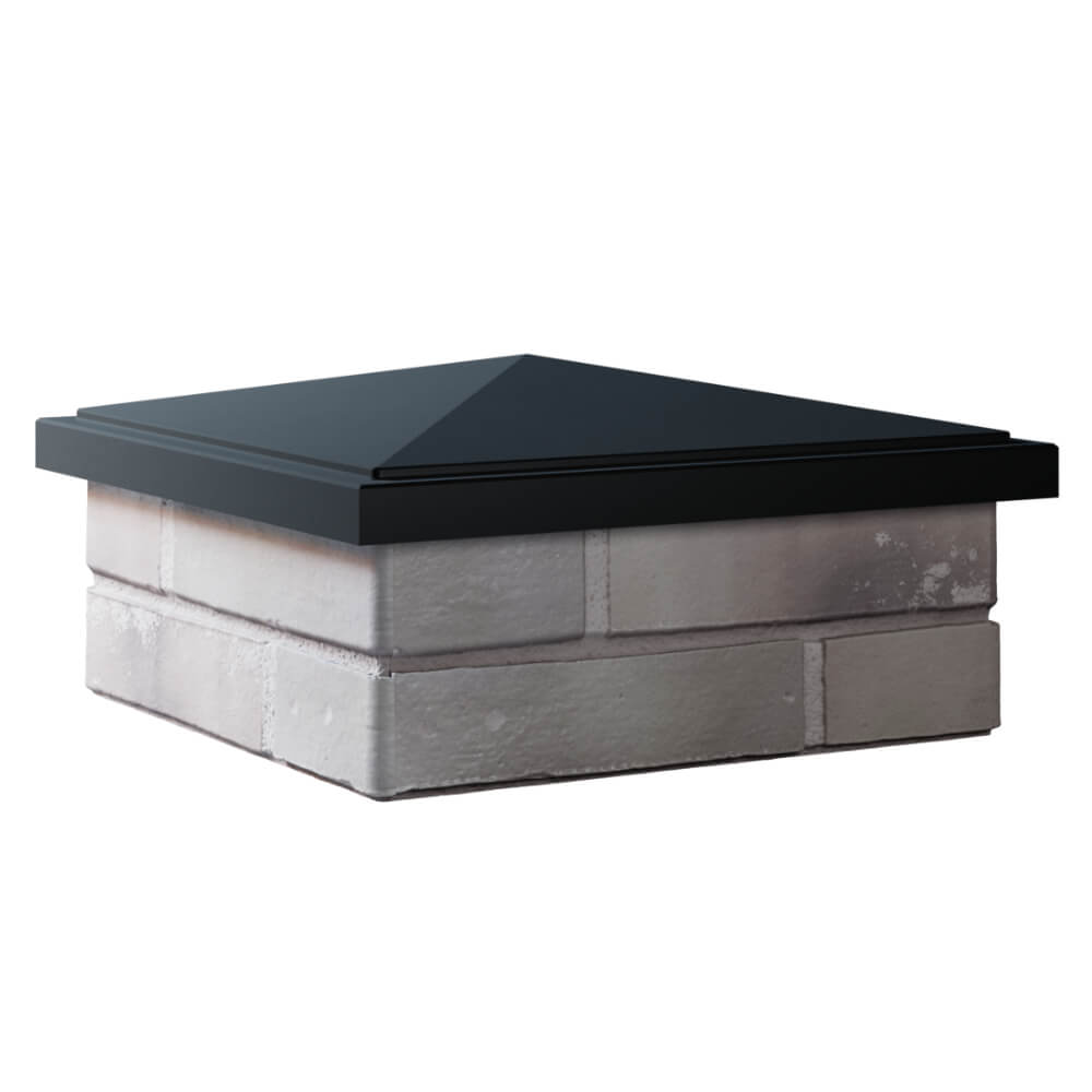 Колпак Zking БонаМоно Черный на столб 1.5х1.5 кирпича (385х385, 400х400мм) в Норильске фото