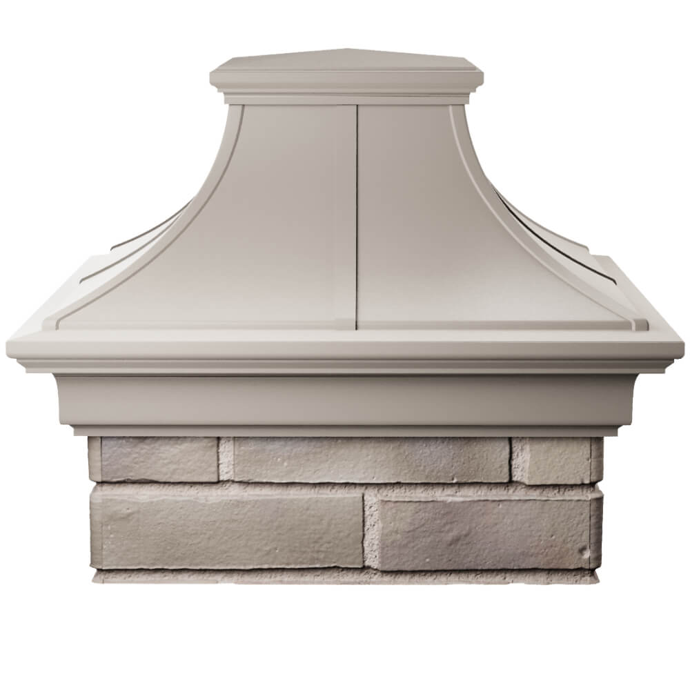 Колпак Zking Монблан Премиум Бежевый на столб 1.5х1.5 кирпича (385х385мм) Норильск фото