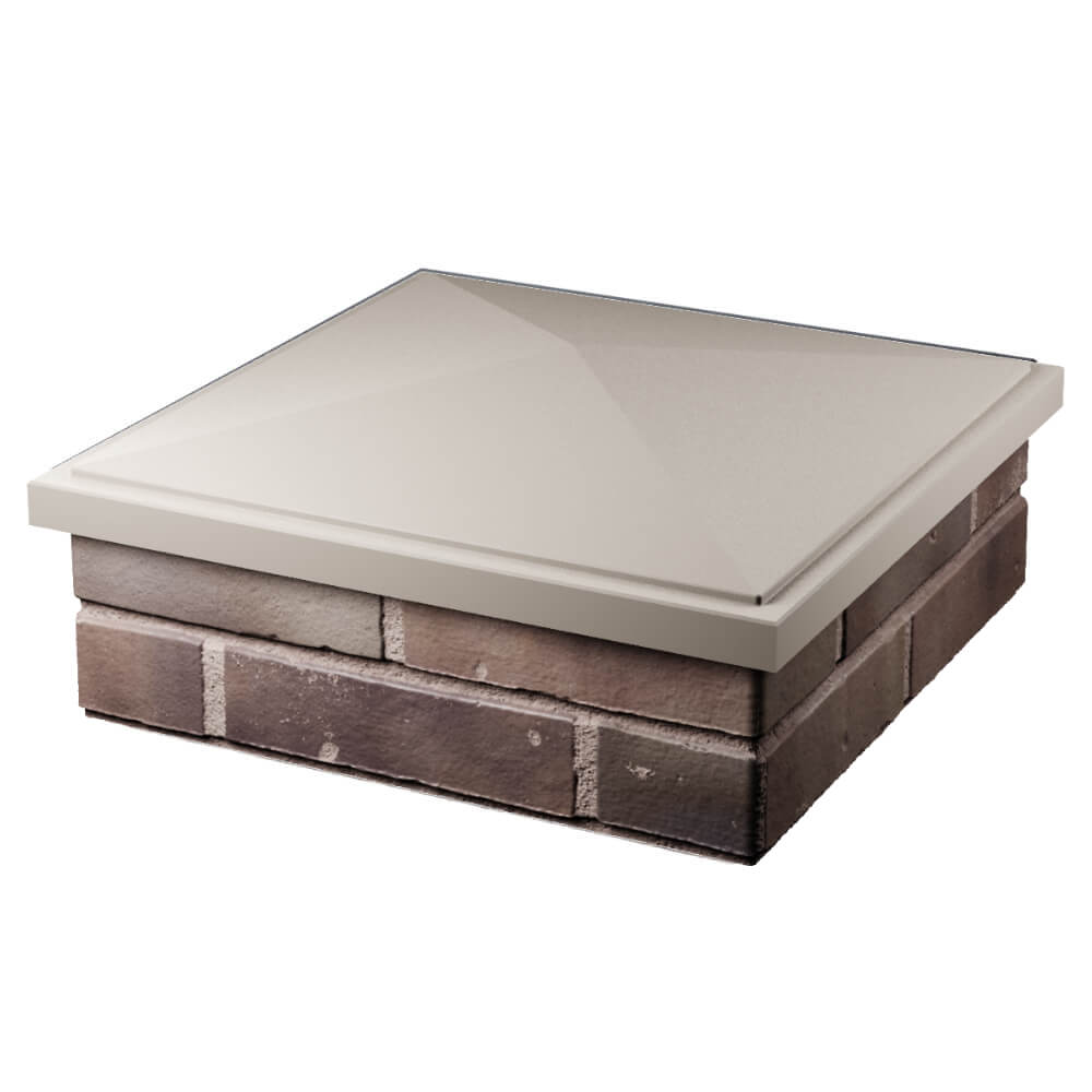 Колпак Zking БонаМоно Бежевый на столб 2х2 кирпича (515х515, 530х530мм) в Норильске фото