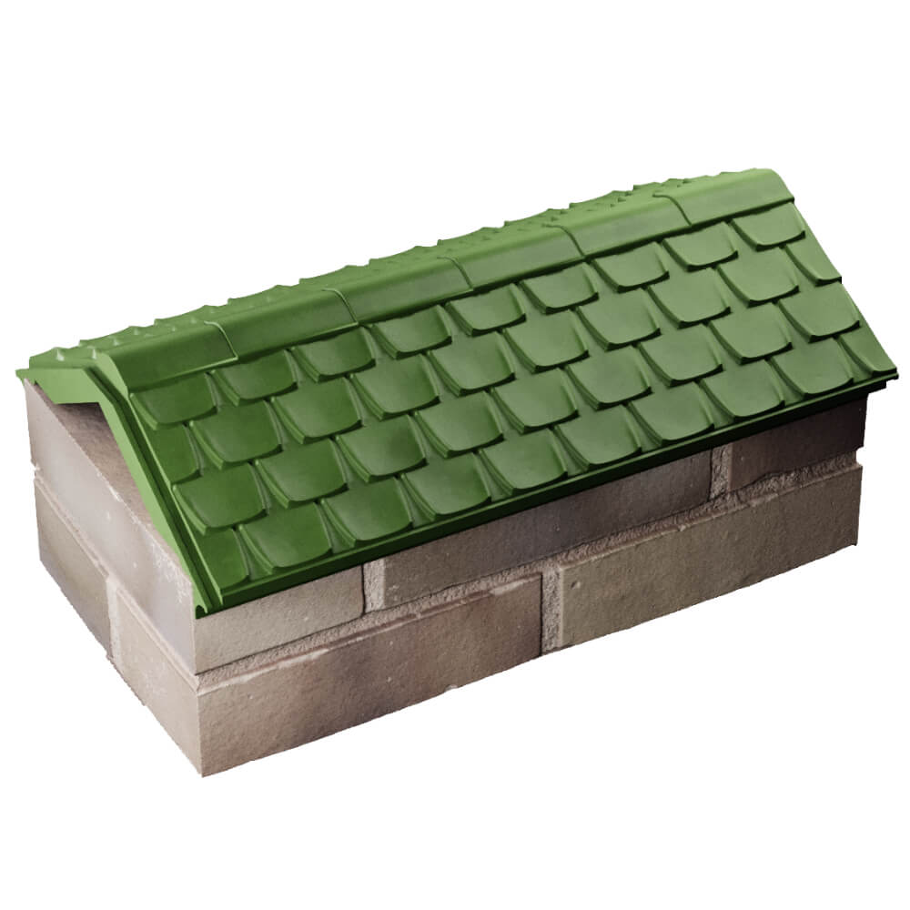 Парапет Zking Эльбрус Зеленый с посадкой на 1 кирпич (255мм) в Норильске фото