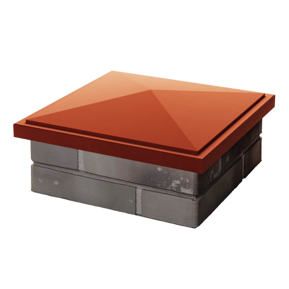 Колпак Zking БонаМоно Красный на столб 1.5х1.5 кирпича (385х385, 400х400мм) в Норильске фото