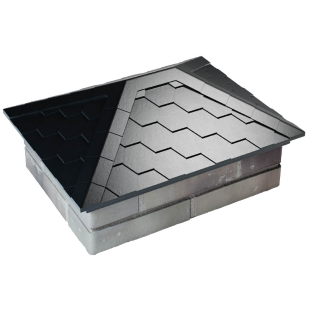 Колпак Zking Эверест Черный на столб 2х1.5 кирпича (520х390мм) Норильск фото