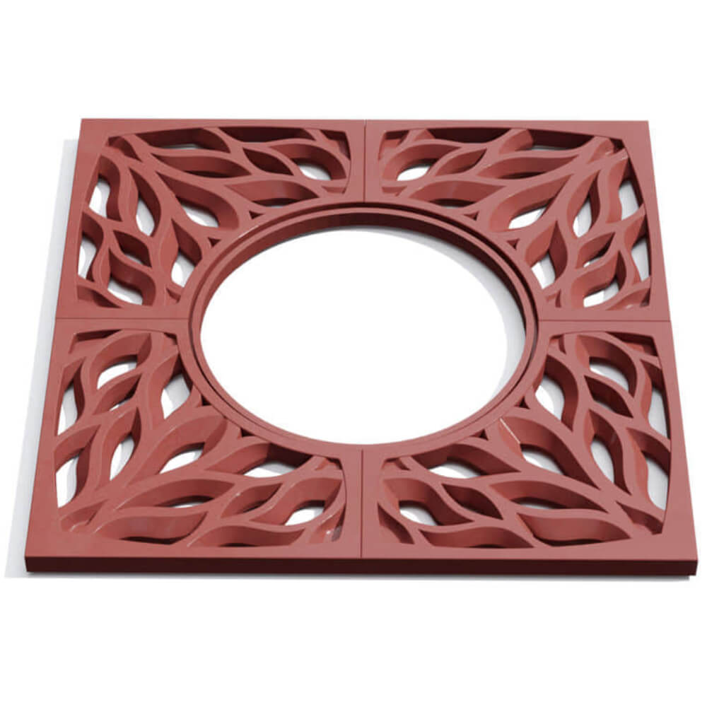 Приствольная решетка для дерева ZKING CRUST 1.2х1.2м Красная Норильск фото