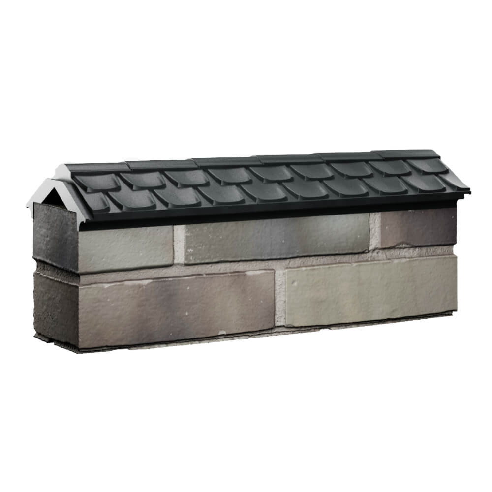 Парапет Zking Эльбрус Черный с посадкой на 0.5 кирпича (130мм) Норильск фото