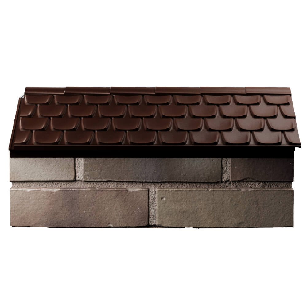 Парапет Zking Эльбрус Коричневый с посадкой на 1 кирпич (255мм) в Норильске фото