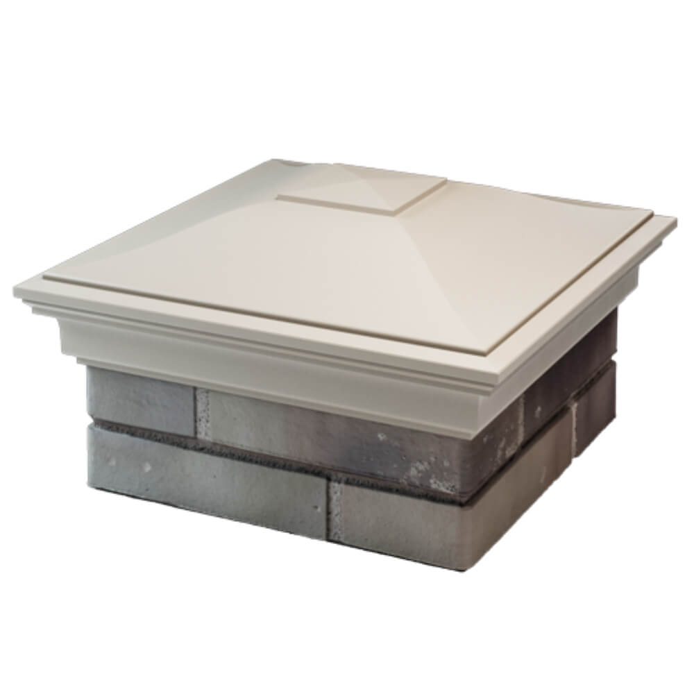 Колпак Zking Монблан Бежевый на столб 1.5х1.5 кирпича (385х385мм) в Норильске фото