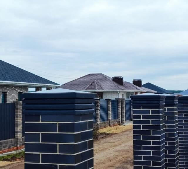 Колпак Zking Бона ХайТек Серый на столб 1.5х1.5 кирпича (385х385мм) в Норильске фото