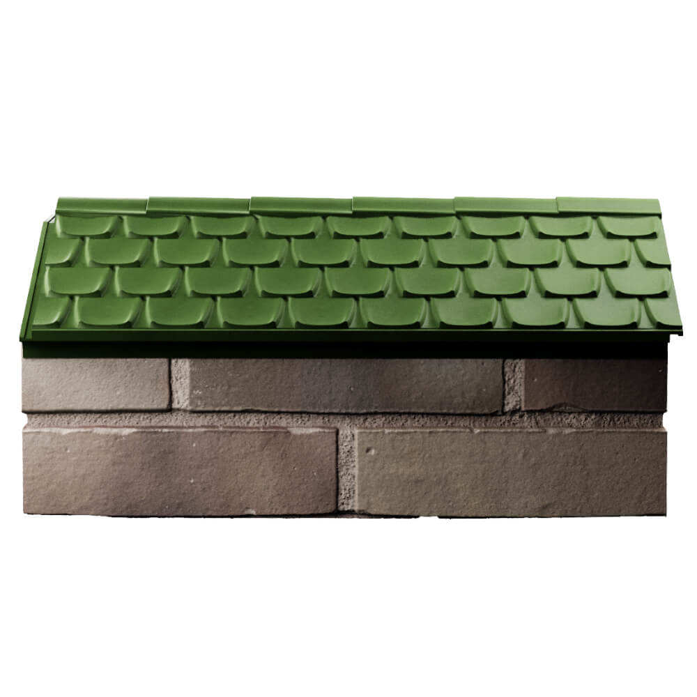 Парапет Zking Эльбрус Зеленый с посадкой на 1 кирпич (255мм) в Норильске фото