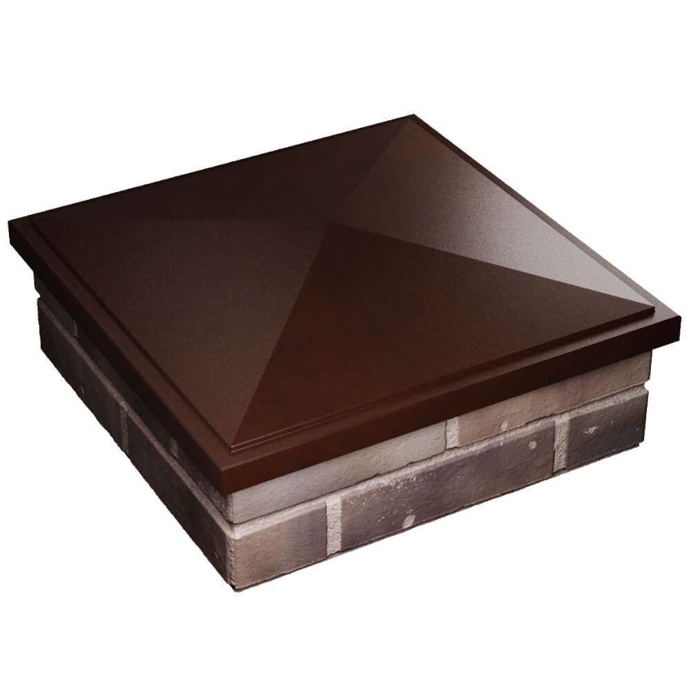 Колпак Zking БонаМоно Коричневый на столб 2х2 кирпича (515х515, 530х530мм) в Норильске фото