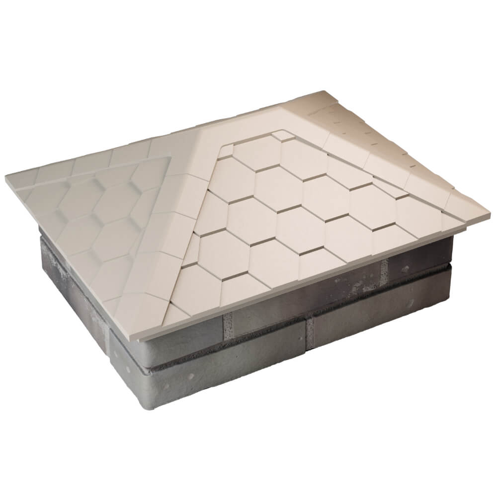 Колпак Zking Эверест Бежевый на столб 2х1.5 кирпича (520х390мм) Норильск фото