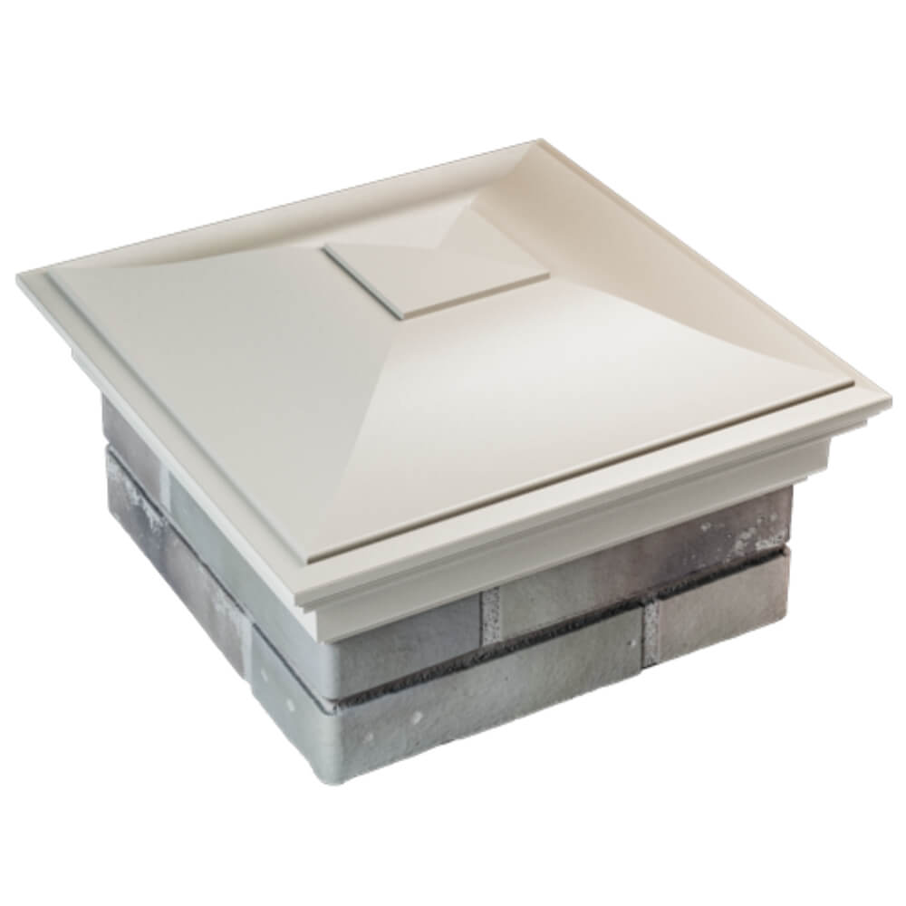 Колпак Zking Монблан Бежевый на столб 1.5х1.5 кирпича (385х385мм) в Норильске фото