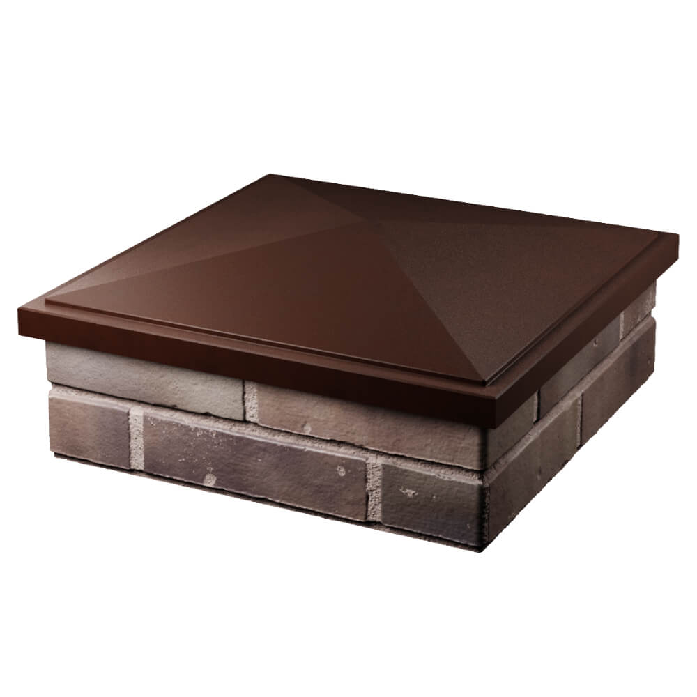 Колпак Zking БонаМоно Коричневый на столб 2х2 кирпича (515х515, 530х530мм) в Норильске фото