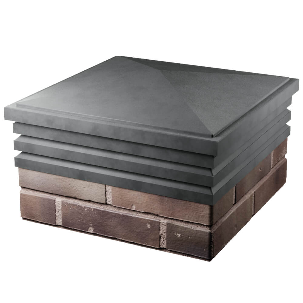 Колпак Zking Бона ХайТек Серый на столб 2х2 кирпича (513х513мм) в Норильске фото