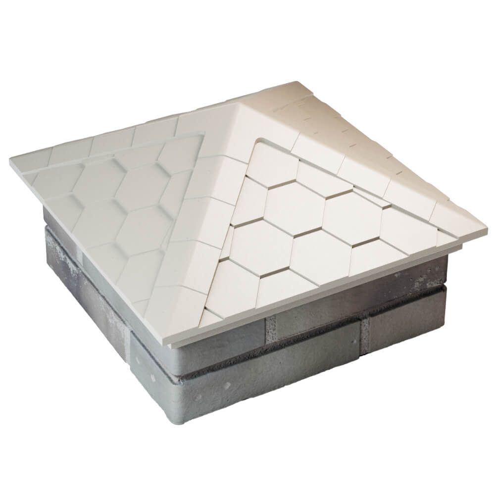 Колпак Zking Эверест Бежевый на столб 1.5х1.5 кирпича (390х390мм) в Норильске фото