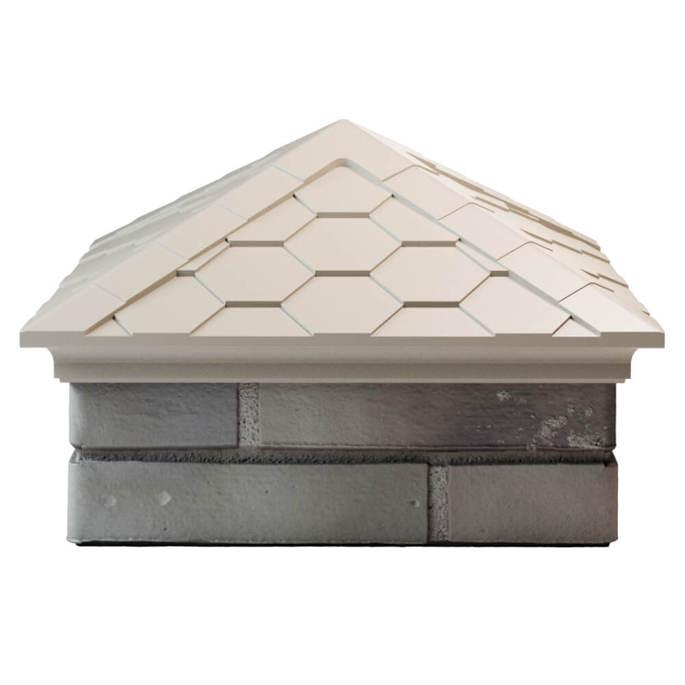 Колпак Zking Эверест Бежевый на столб 1.5х1.5 кирпича (390х390мм) Норильск фото