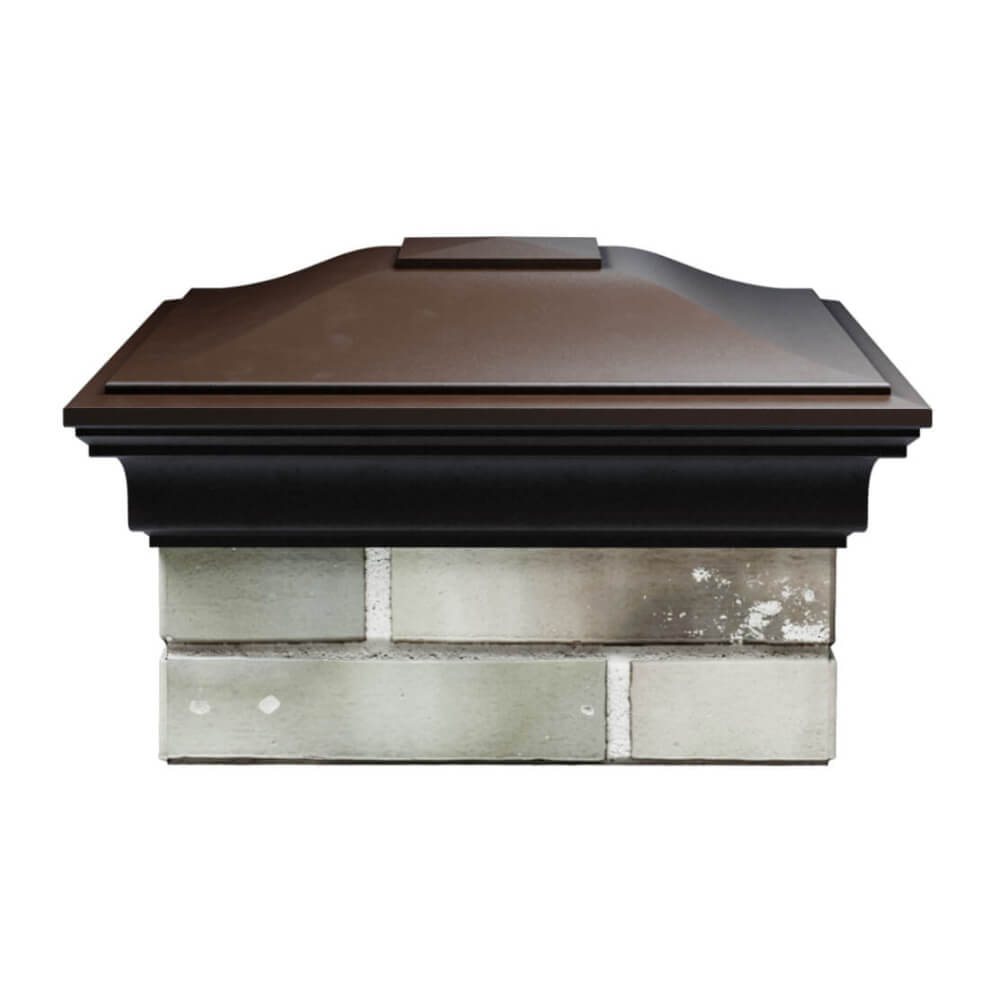 Колпак Zking Монблан Коричневый на столб 1.5х1.5 еврокирпича 0.7НФ (355х355мм) Норильск фото