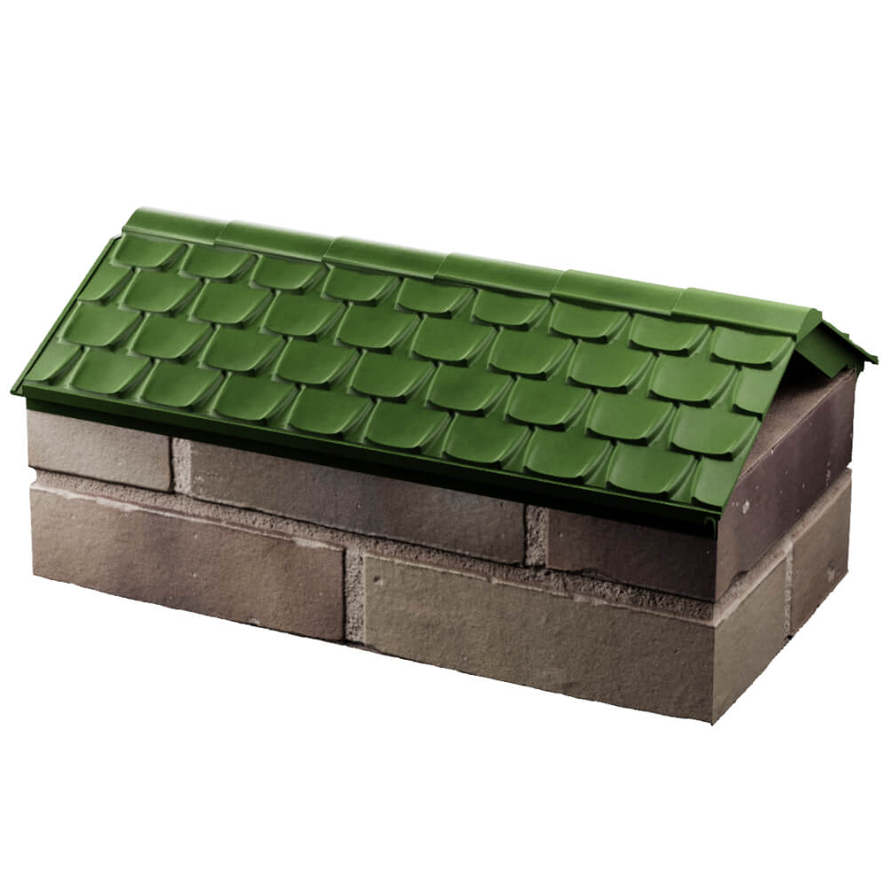 Парапет Zking Эльбрус Зеленый с посадкой на 1 кирпич (255мм) в Норильске фото