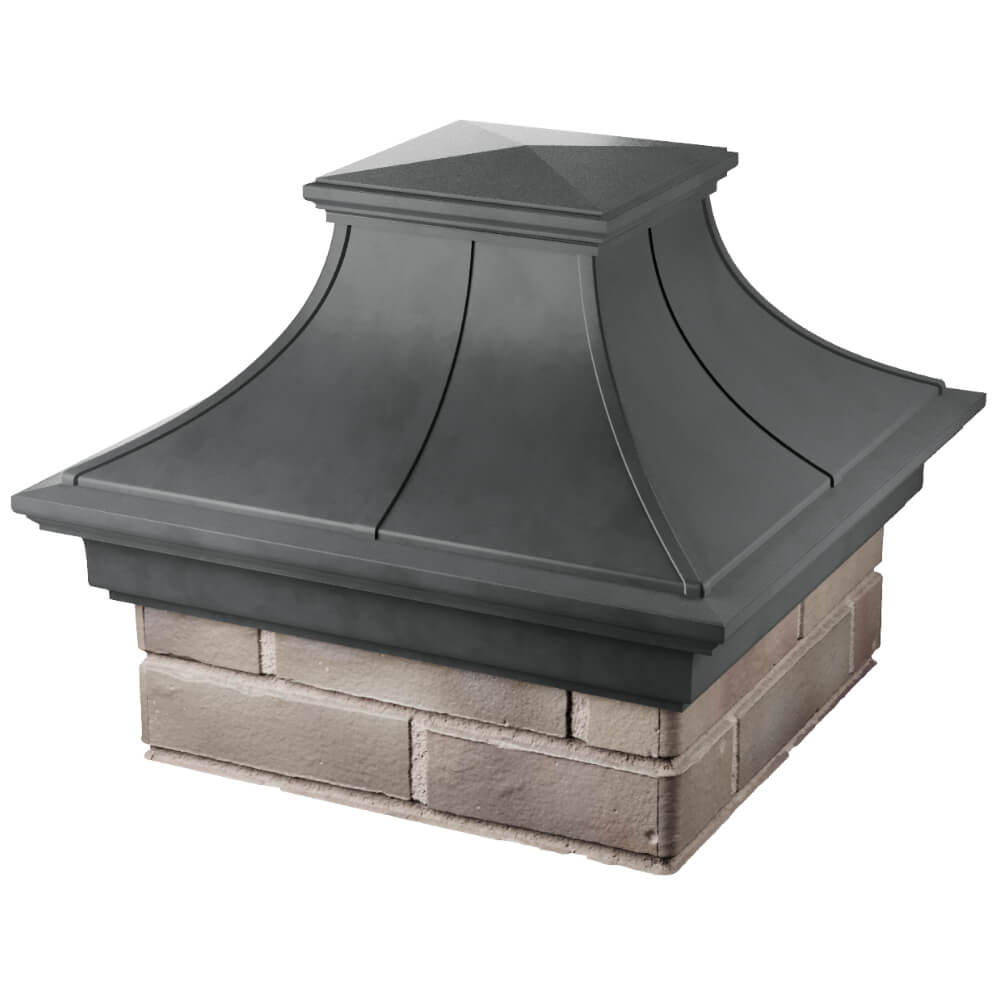 Колпак Zking Монблан Премиум Серый на столб 1.5х1.5 кирпича (385х385мм) в Норильске фото