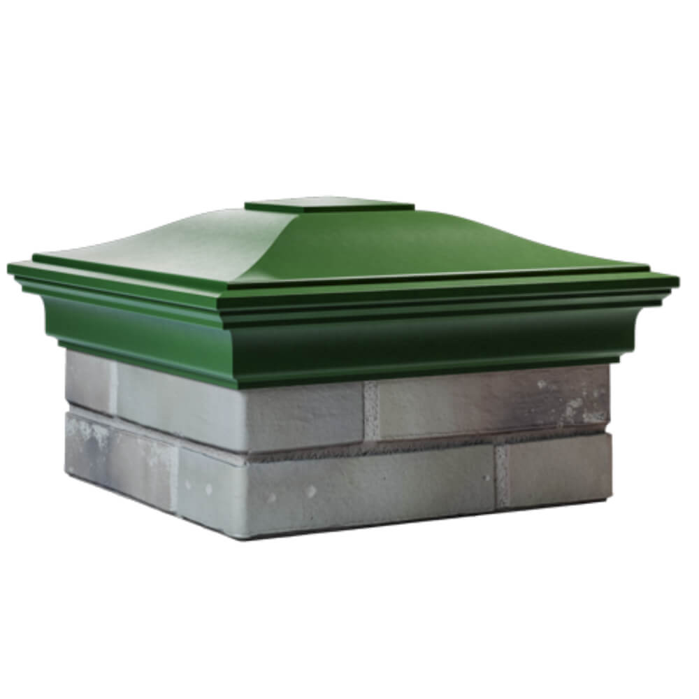 Колпак Zking Монблан Зеленый на столб 1.5х1.5 кирпича (385х385мм) в Норильске фото