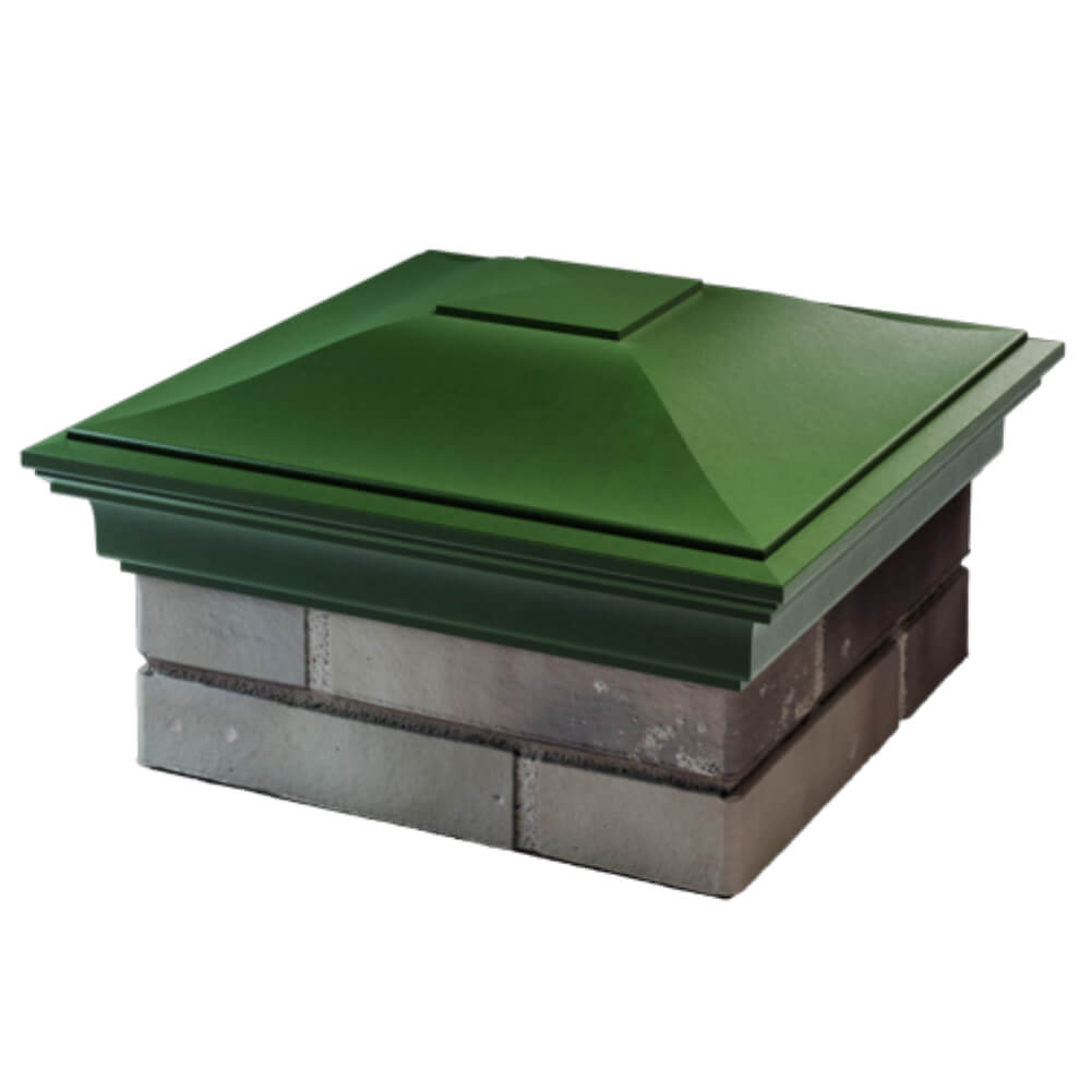 Колпак Zking Монблан Зеленый на столб 1.5х1.5 кирпича (385х385мм) в Норильске фото