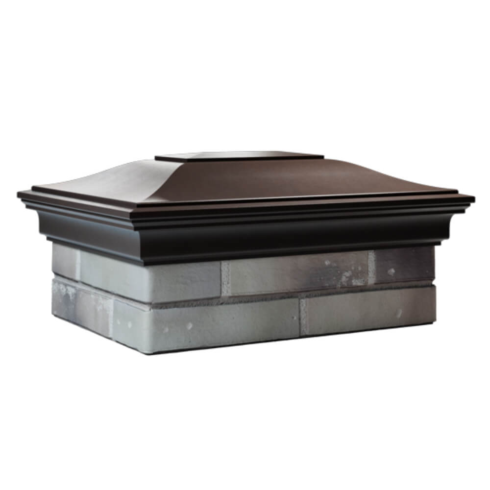 Колпак Zking Монблан Коричневый на столб 2х1.5 кирпича (515х385мм) в Норильске фото