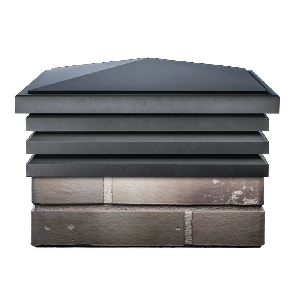 Колпак Zking Бона ХайТек Серый на столб 1.5х1.5 кирпича (385х385мм) Норильск фото