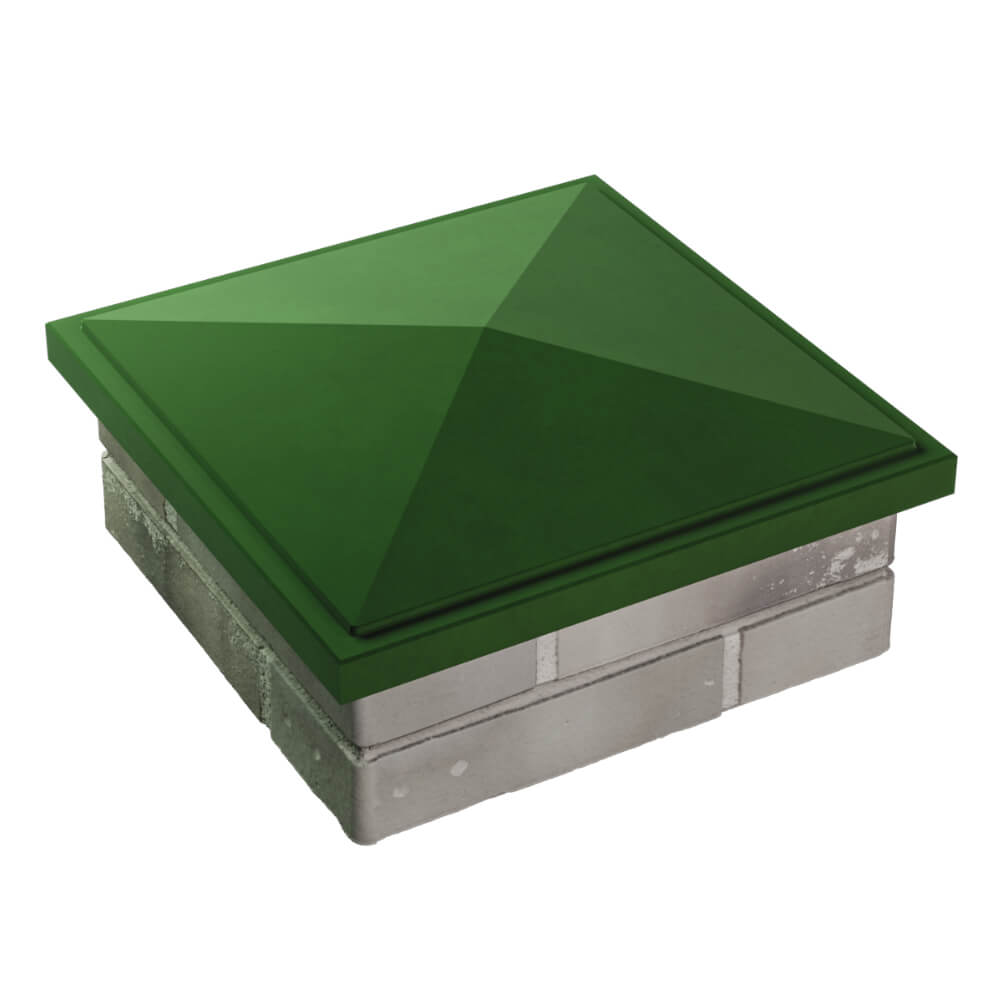 Колпак Zking БонаМоно Зеленый на столб 1.5х1.5 кирпича (385х385, 400х400мм) в Норильске фото