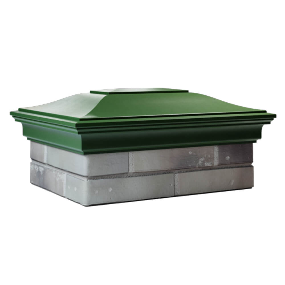 Колпак Zking Монблан Зеленый на столб 2х1.5 кирпича (515х385мм) в Норильске фото