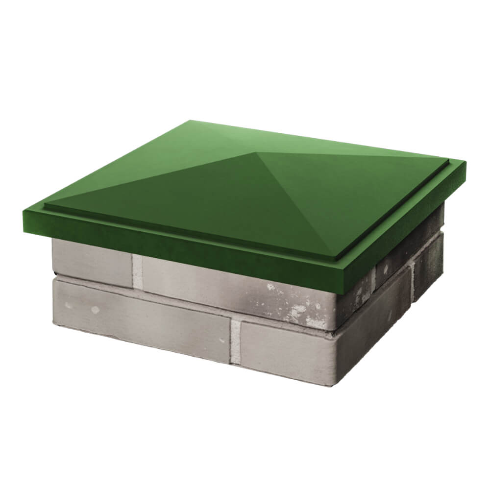 Колпак Zking БонаМоно Зеленый на столб 1.5х1.5 кирпича (385х385, 400х400мм) в Норильске фото