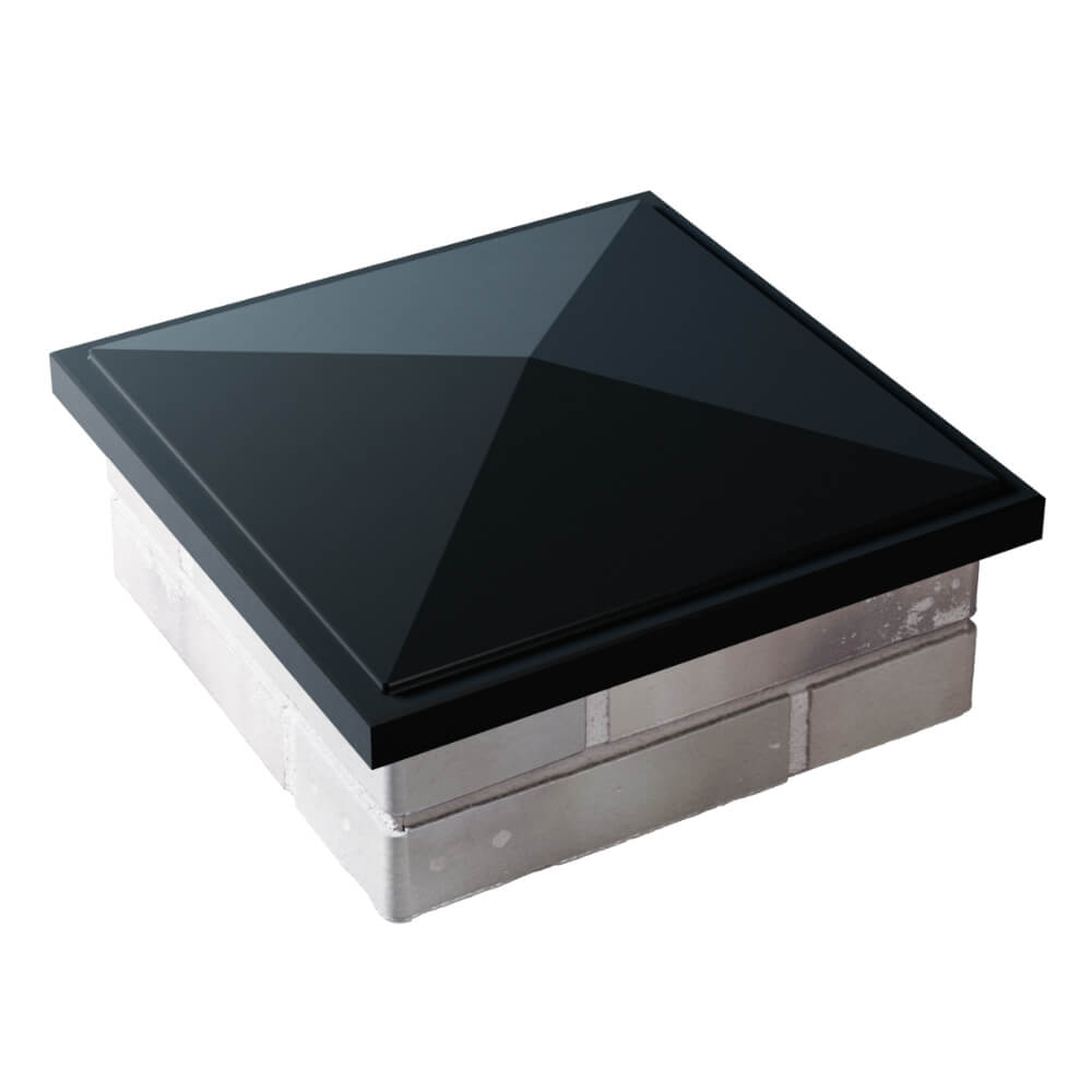 Колпак Zking БонаМоно Черный на столб 1.5х1.5 кирпича (385х385, 400х400мм) в Норильске фото