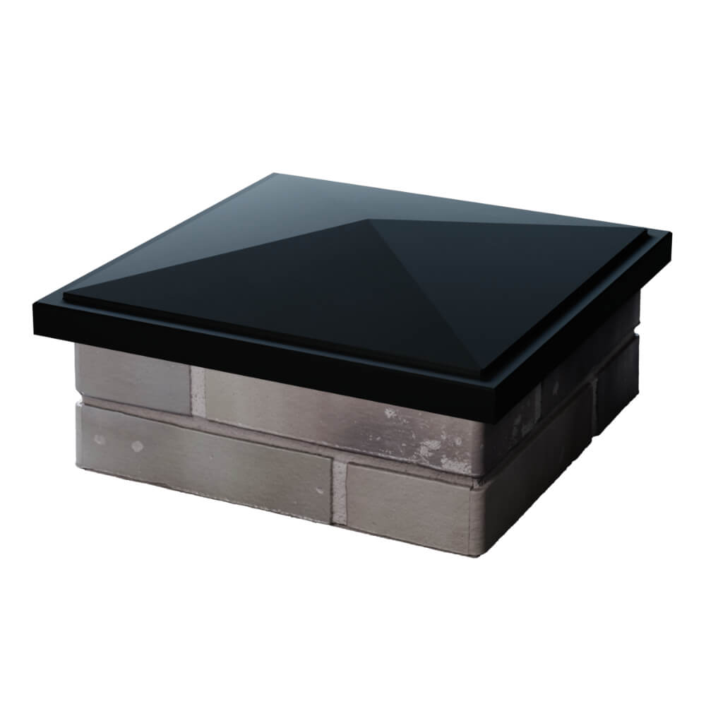 Колпак Zking БонаМоно Черный на столб 1.5х1.5 кирпича (385х385, 400х400мм) в Норильске фото